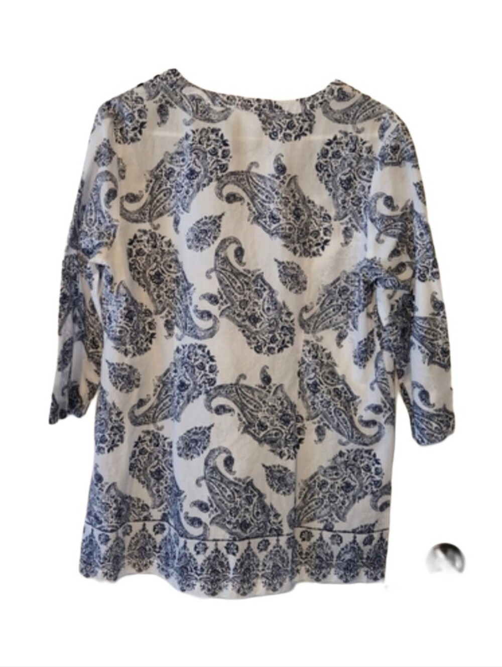 Paisley White & Blue Blouse - Picture 2 of 4